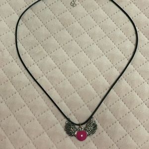 Pink heart necklace y2k